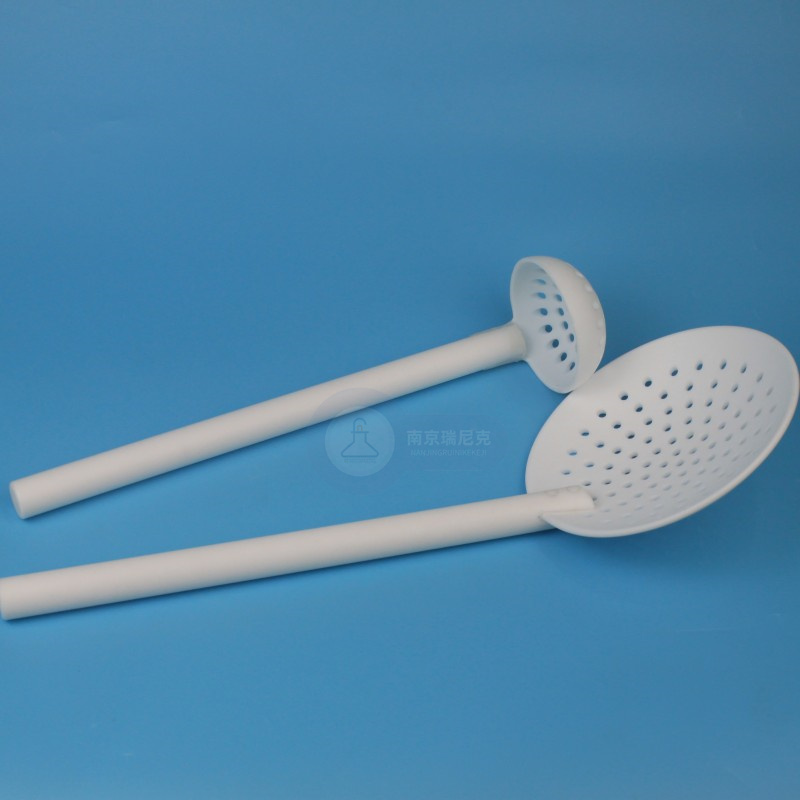 長柄四氟漏勺PTFE耐酸堿漏勺可定制耐腐蝕耐高溫廠家支持四氟定制